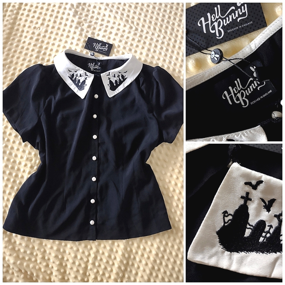 Hell Bunny Pinup Halloween Blouse